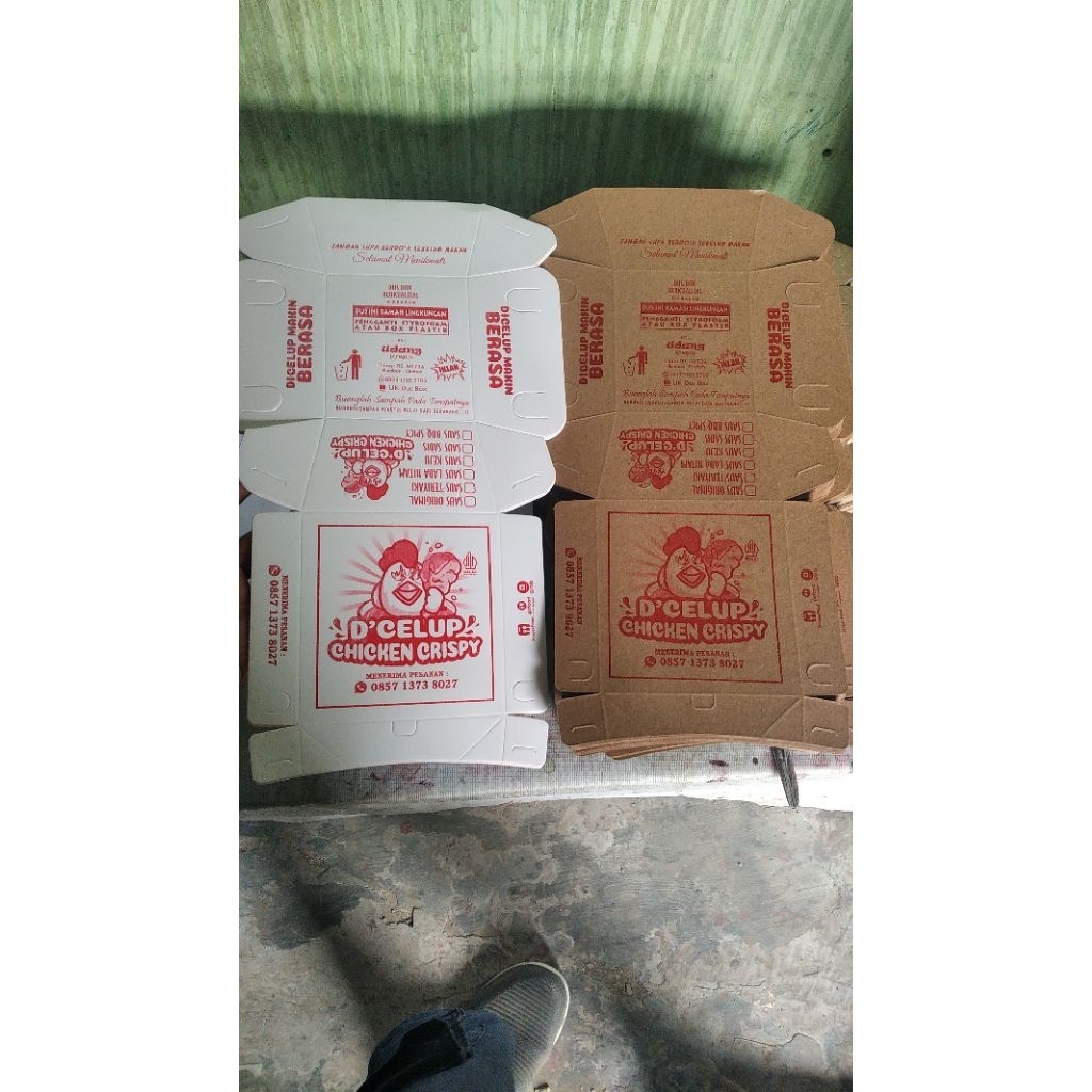 Dus Nasi Goreng | Bahan Ivory (luar dalam putih) | non laminasi