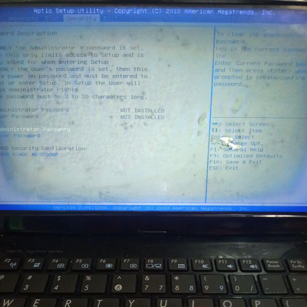 LCD Laptop 10.1 Inch 30 PIN soket lebar, bekas minus Polaris