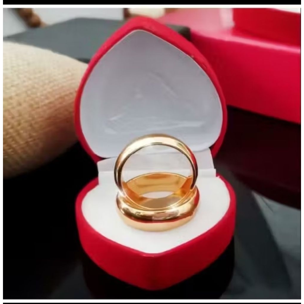 CincinTitanium wanita ,Cincin Titanium Polos Gold Harga Satuan