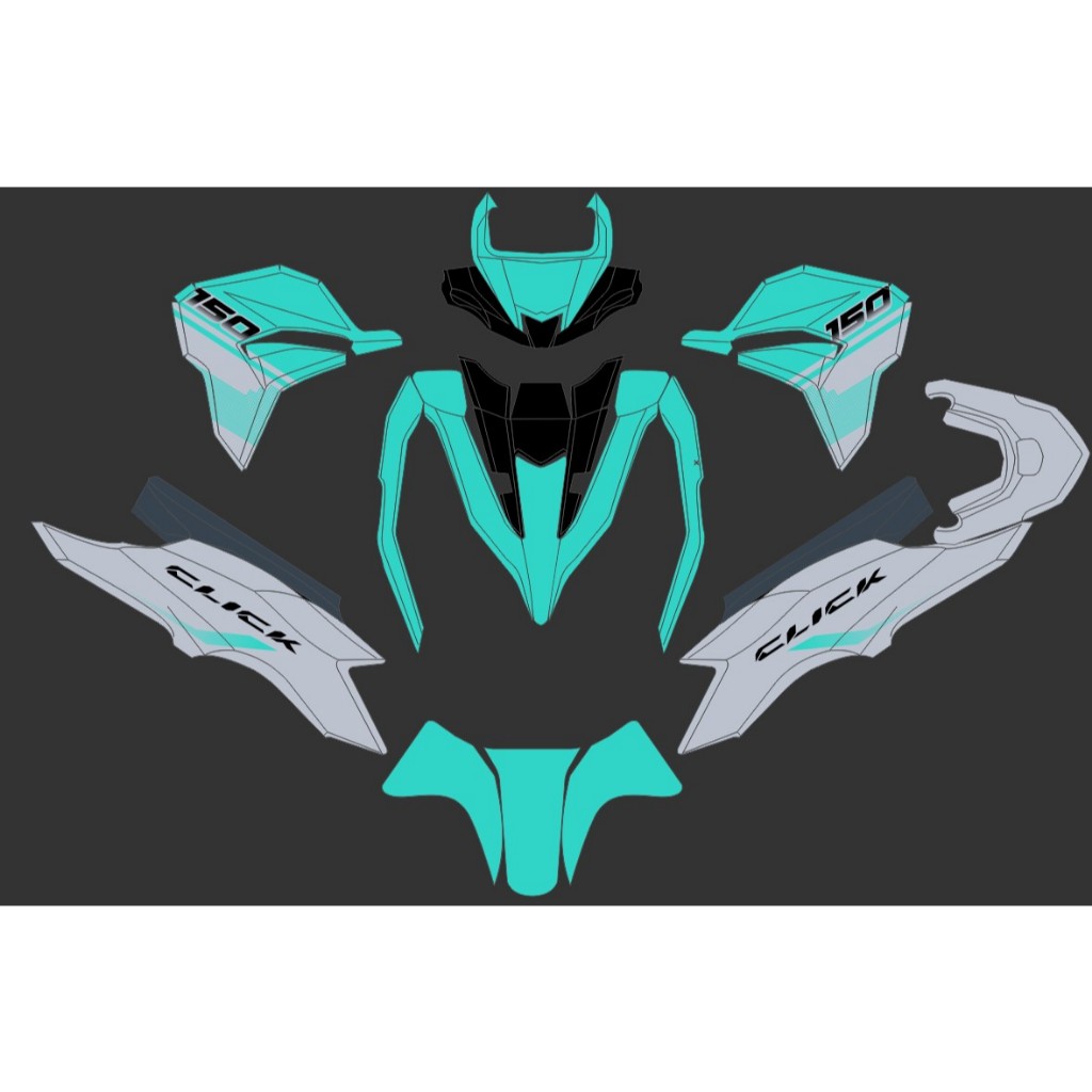 decal setiker full body vario 125 new motif anime putih pink