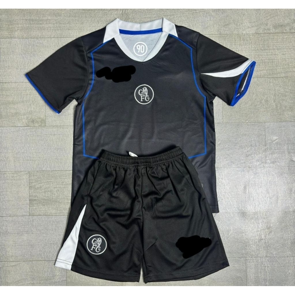 Stelan Setelan Jersey Kaos Baju Sepak Bola Chelsea Celsi Celsea Chelsi Home Away 3rd Third Hitam Bla