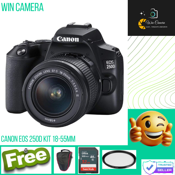 Kamera Canon EOS 250D KIT 18-55MM / 250d kit / 250d body only