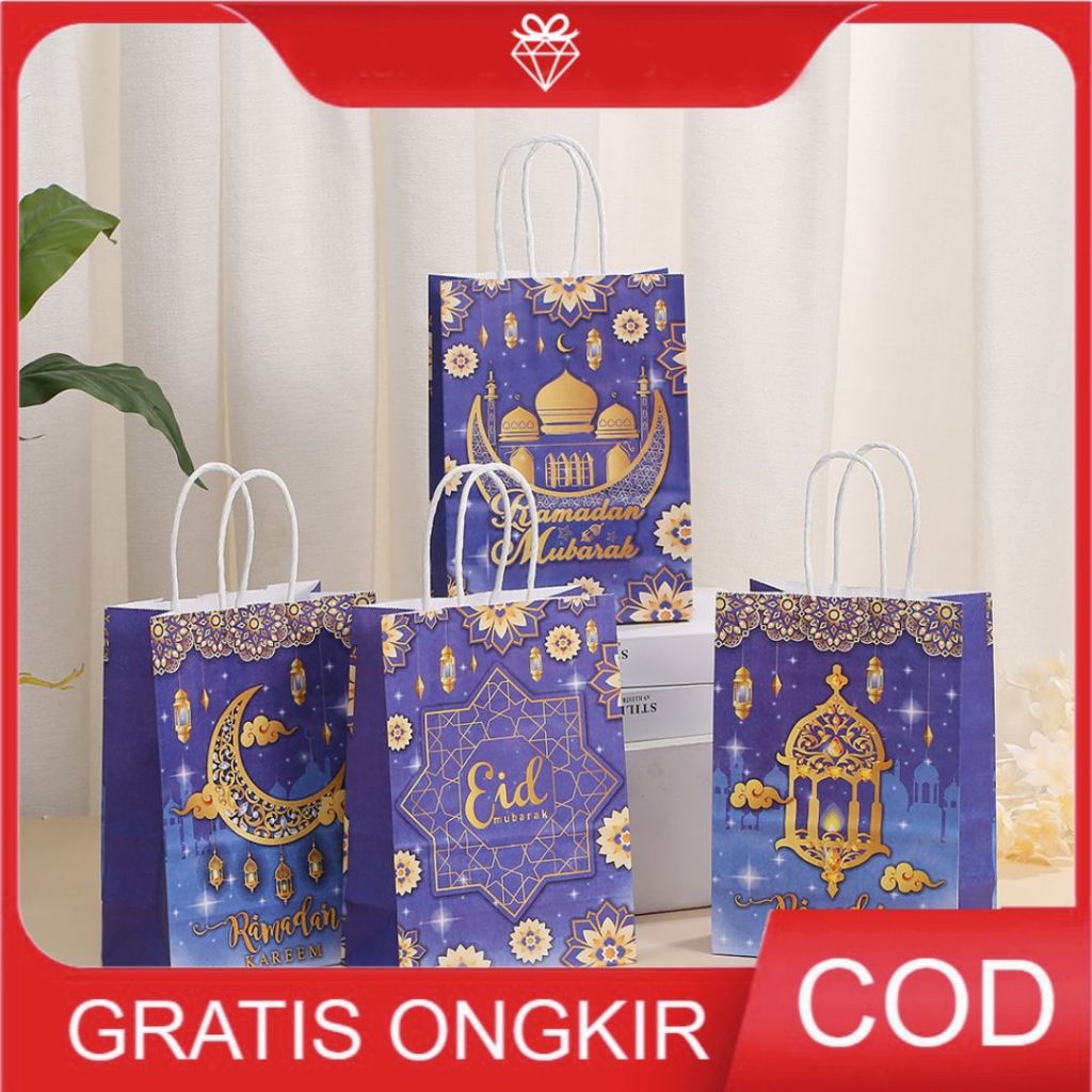 Paper Bag Ramadhan Lebaran Tas Kertas Idul Fitri Hampers Souvenir Goodie Bag Hari Raya GB314