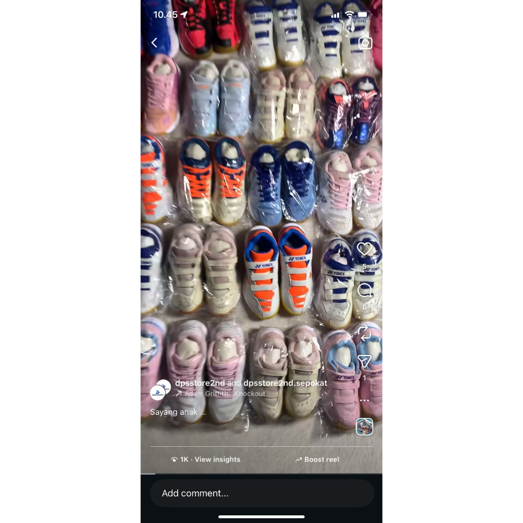 Sepatu Badminton-Tennis Second Original