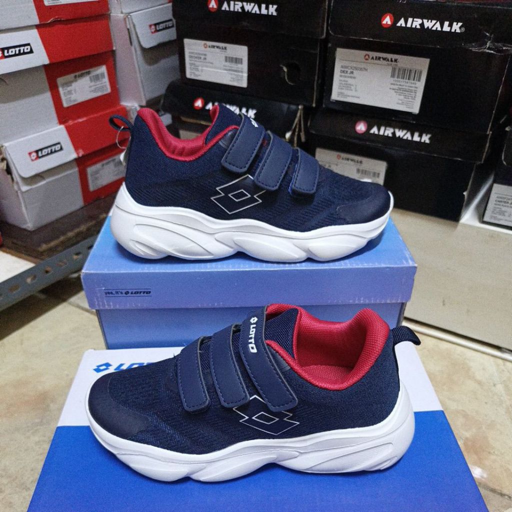 Sepatu Olahraga Anak Lotto Elda Jr Navy Original Resmi sport station