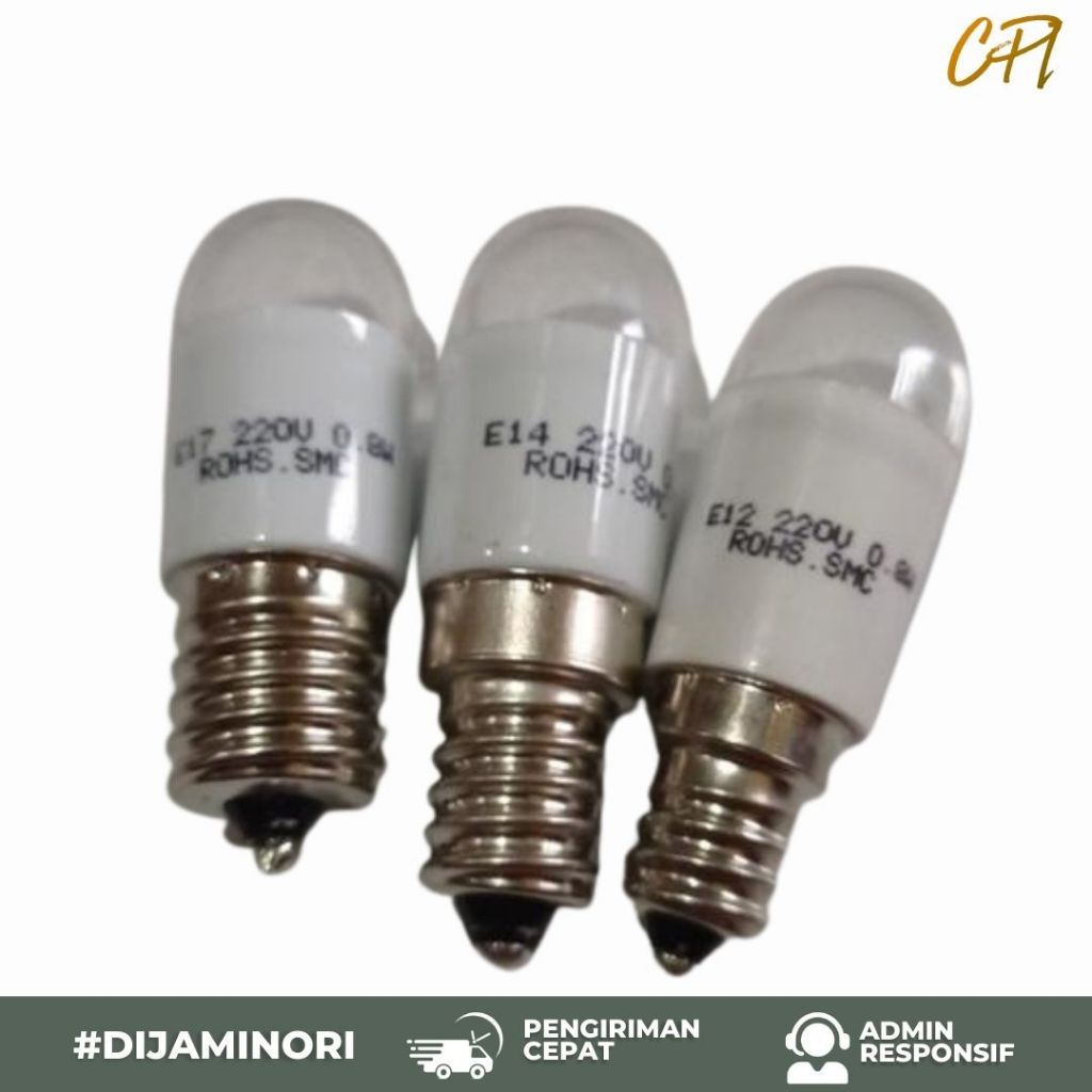 BOHLAM LAMPU KULKAS LED WARNA PUTIH FITTING E14