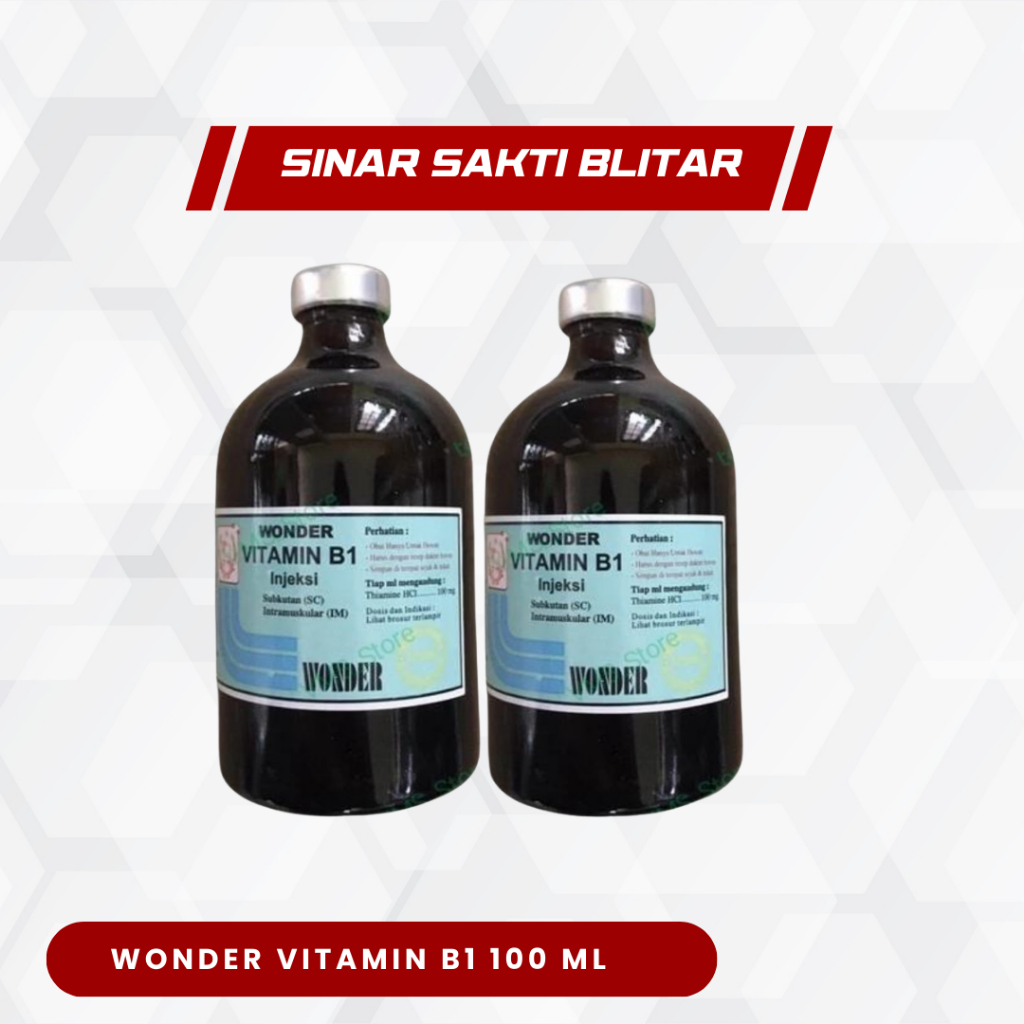 VITAMIN B1 Wonder 100ml - Vitamin B1 Untuk Ternak Defisiensi Vitamin B1