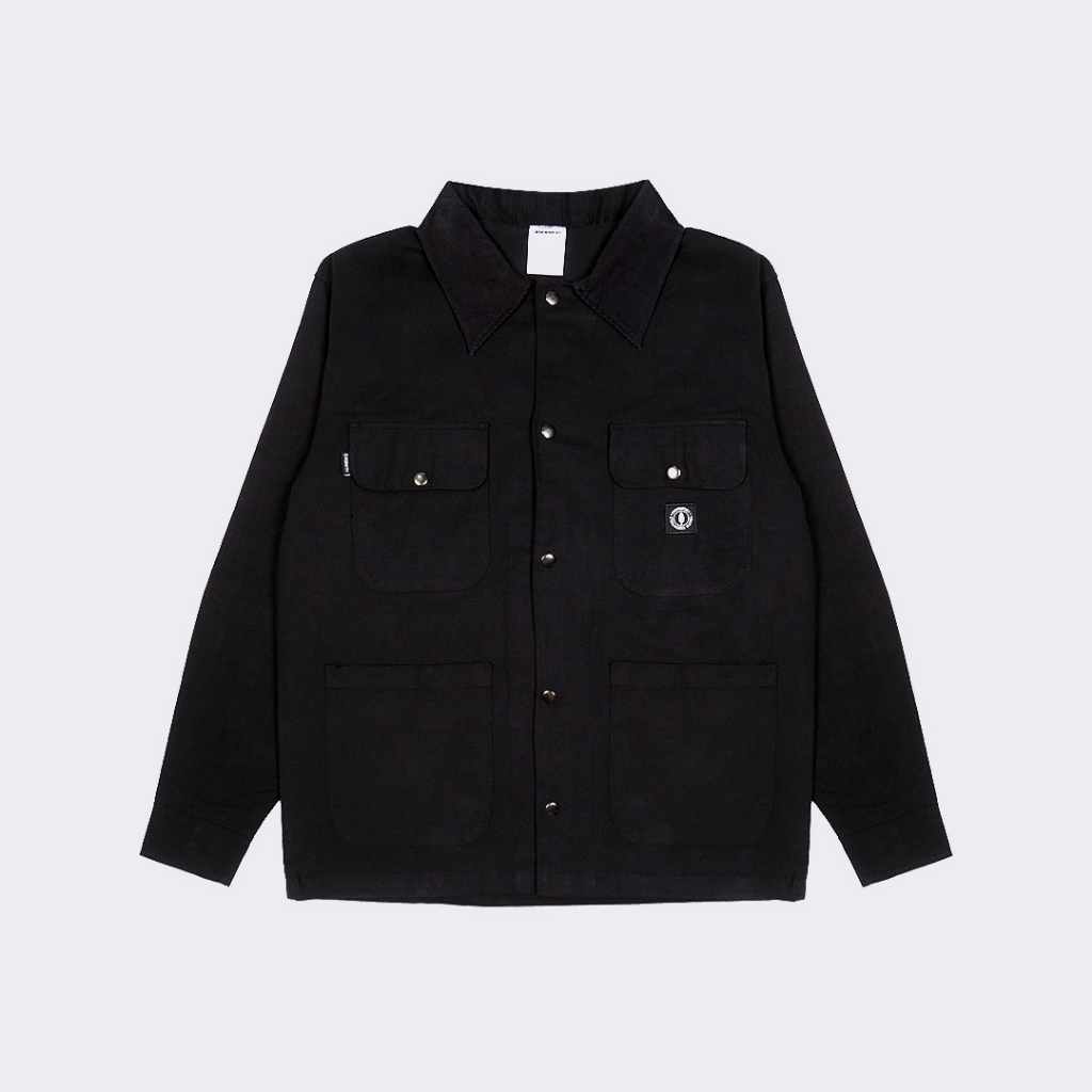 MORWICK - Jaket Chore Pria Stark Hitam Canvas Casual Workwear
