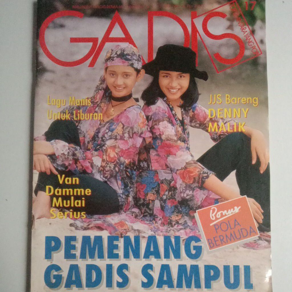 Majalah Gadis Tahun 1993 Cover Ria (Finalis Gadsam'91) & Angie (Finalis Gadsam'92)