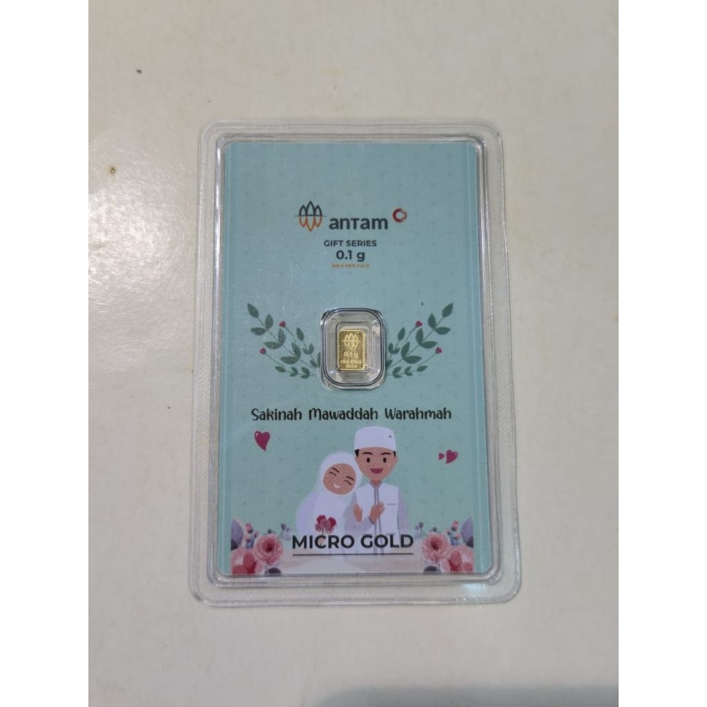 LM Logam Mulia Antam Hartadinata 0.1 Gr Micro Gold Gift Series