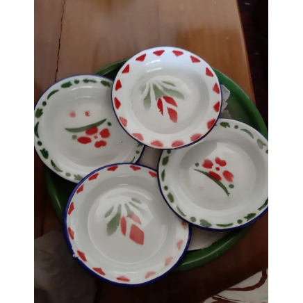 TERLARIS LEPEK SENG ENAMEL MOTIF BUNGA 14 CM