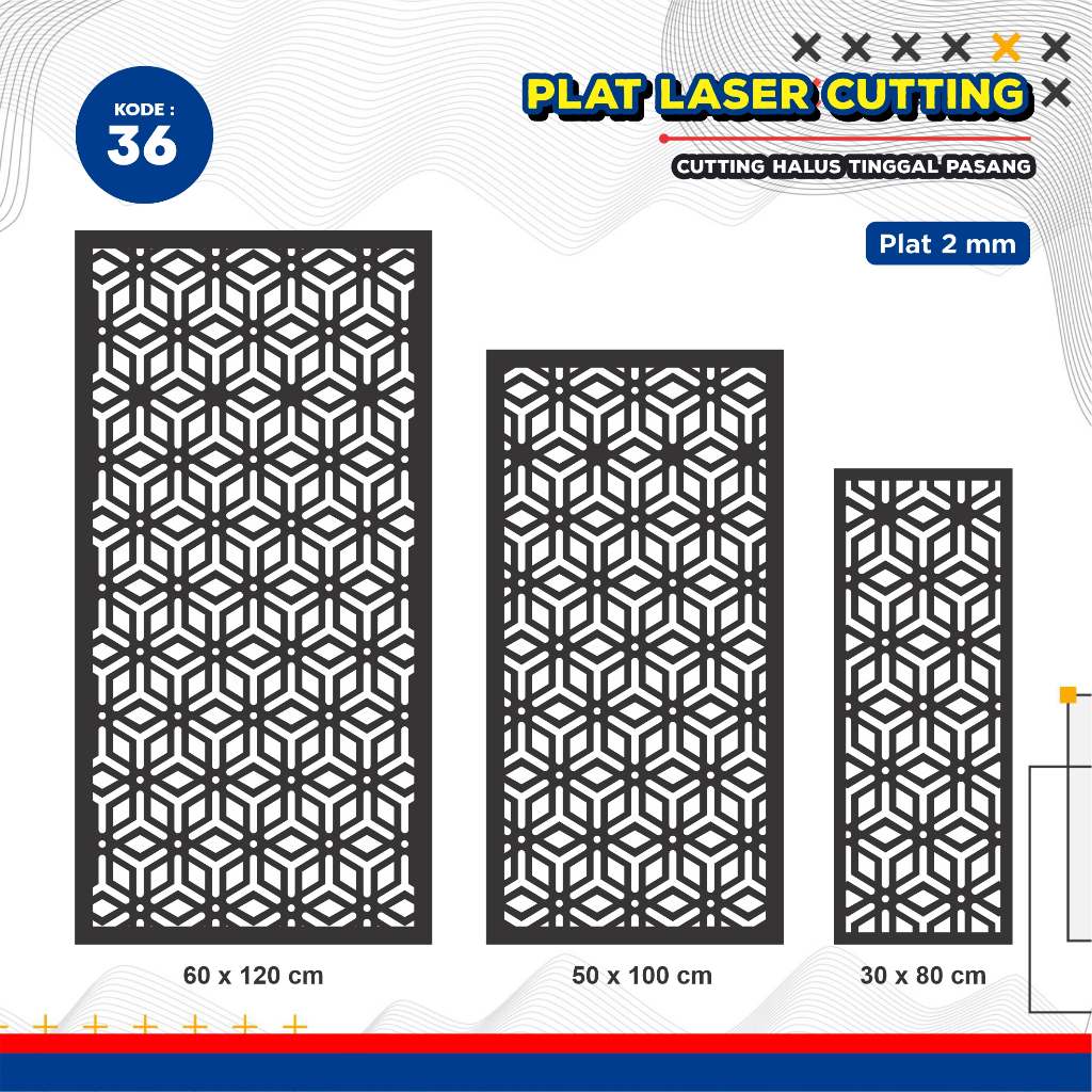 Laser Plat Pagar, Ornamen Pagar, Krawangan, Plat Cnc, Plat Cutting, Laser Cutting Custom 36