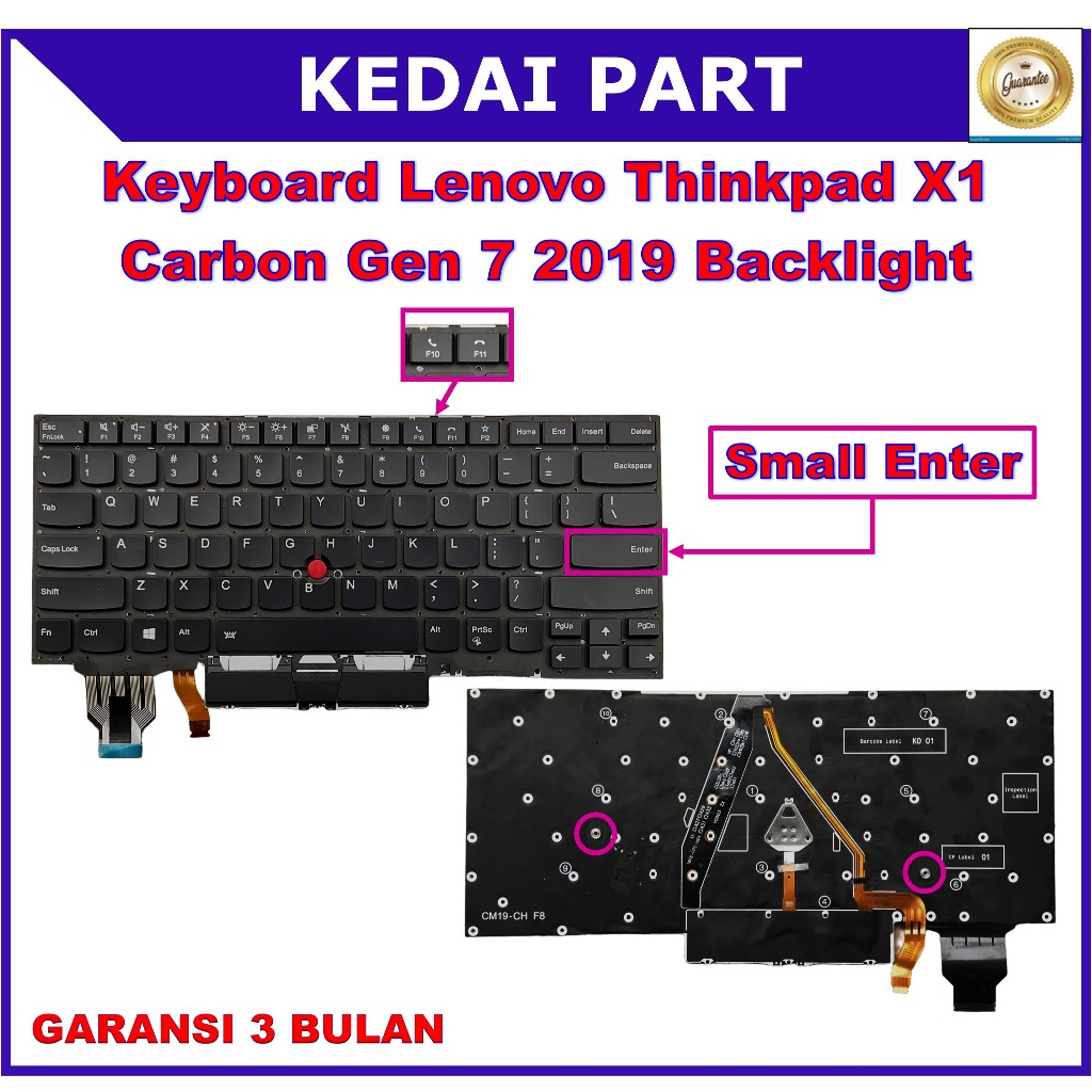 Keyboard Lenovo ThinkPad X1 Carbon Gen7 Gen 7 Gen8 Gen 8 Yoga Gen 5 2020 Pointer Backlight