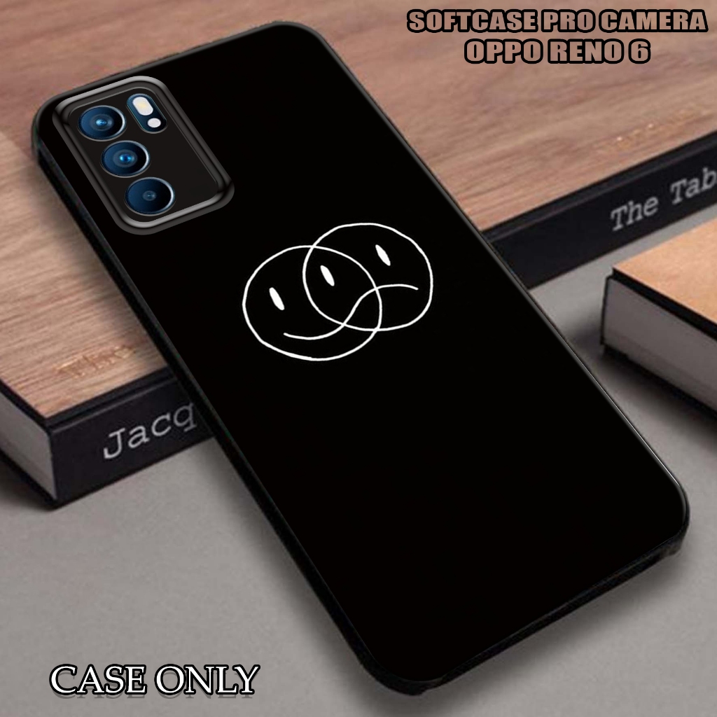 case oppo reno 6 - casing oppo reno 6 [ blck ] silikon oppo reno 6 - kesing hp - casing hp  - case h