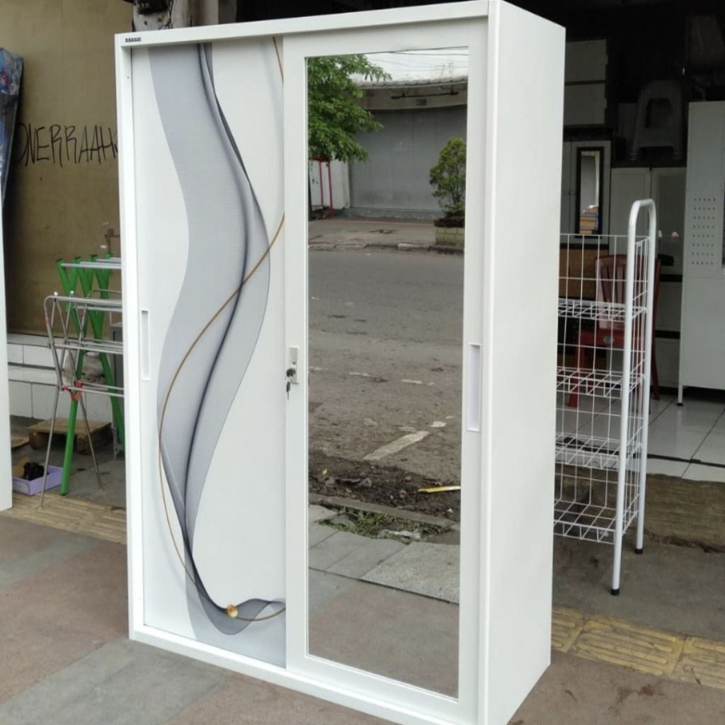 Lemari Besi Sliding 2 Pintu Jumbo