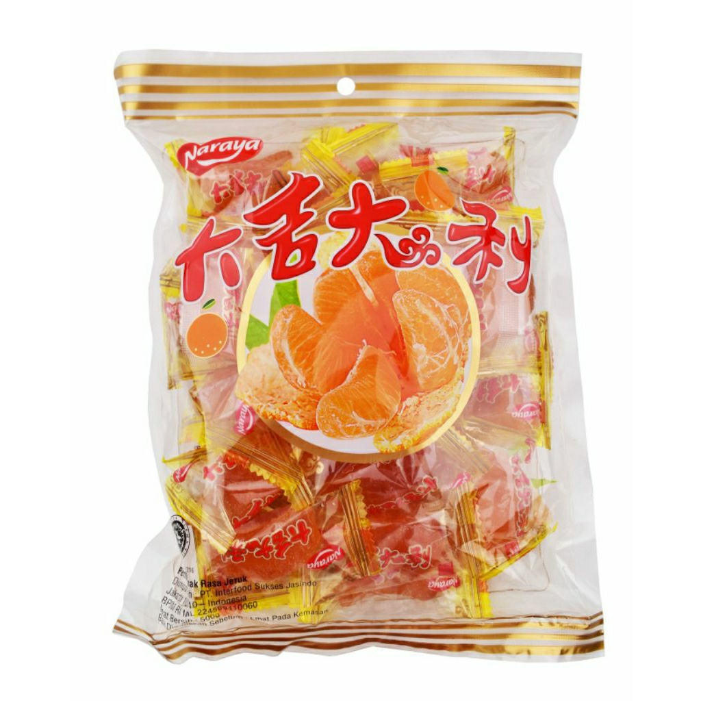Naraya/TLY Orange Soft Candy Permen Jeruk Jelly Jeruk Manisan Mandarin
