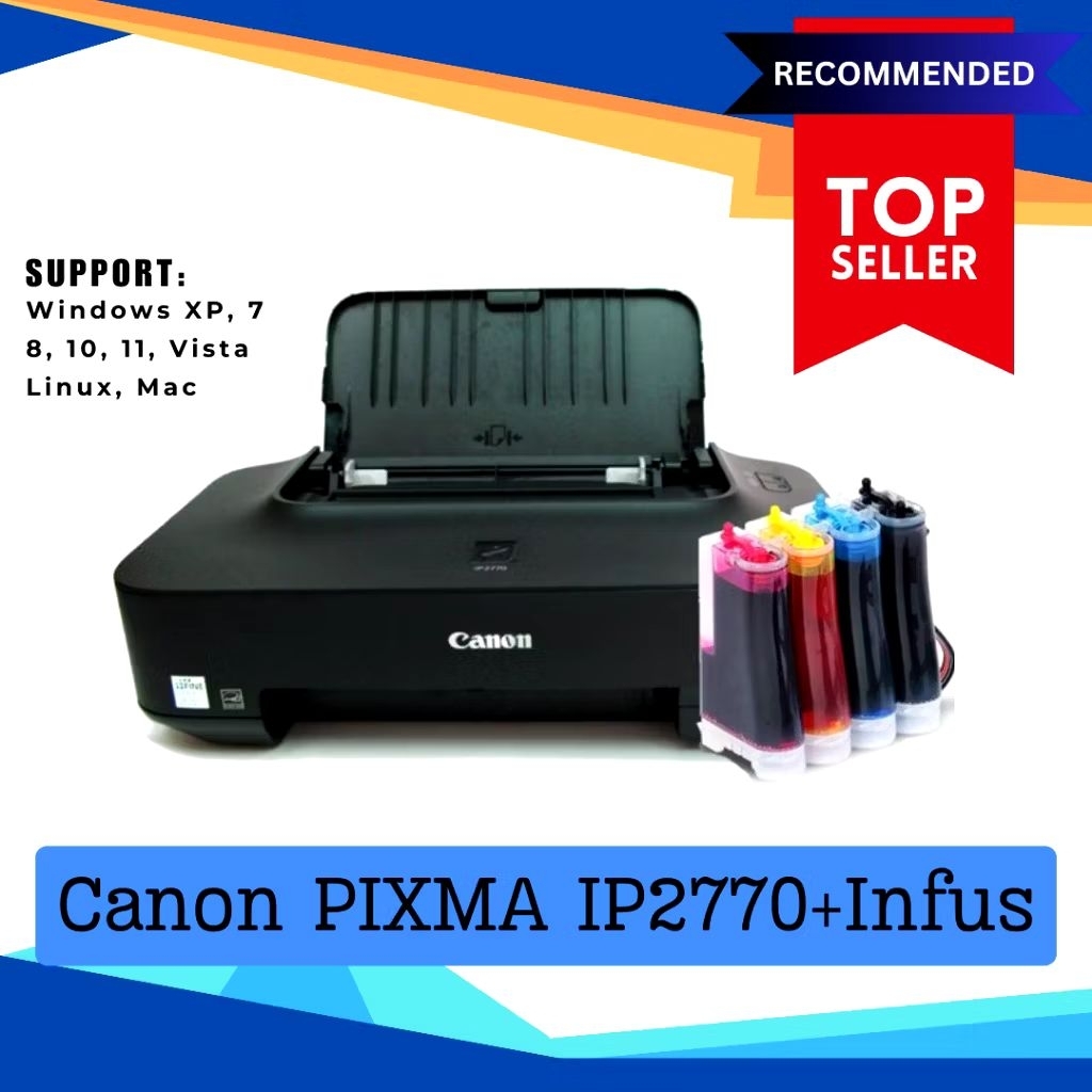 printer Canon PIXMA iP2770 second dengan cartridge, printer Canon iP2770 print only, printer rumah, 