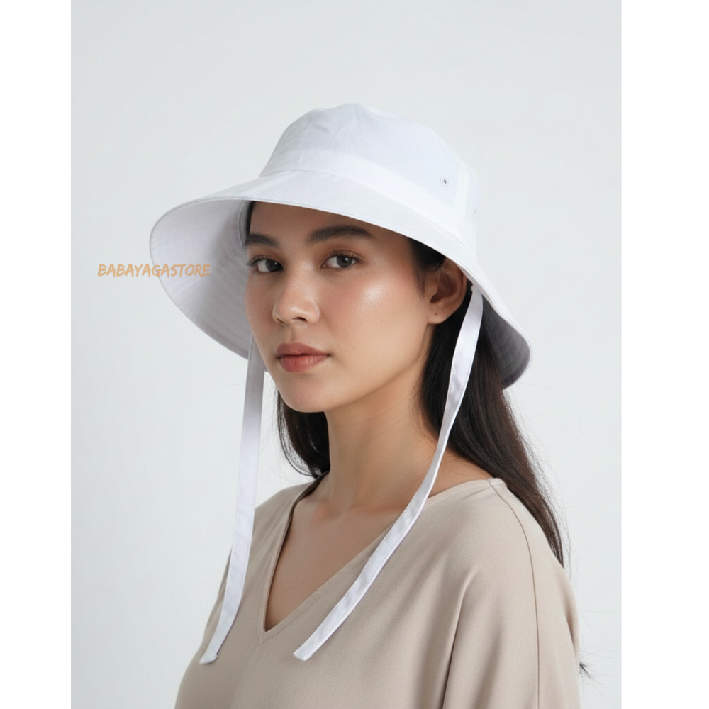 Babayaga Bucket Hat Wide Tali Wanita Pria Dewasa – Topi Bucket Lebar Tali