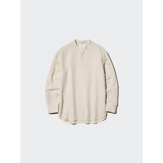 UNIQLO Kemeja Linen Kerah Tegak Lengan Panjang Baju Koko Pria JASTIP BATBOY
