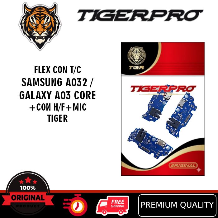 Flexible Flexibel Con T/C Samsung A032 / Galaxy A03 Core +Con H/F+Mic TigerPro