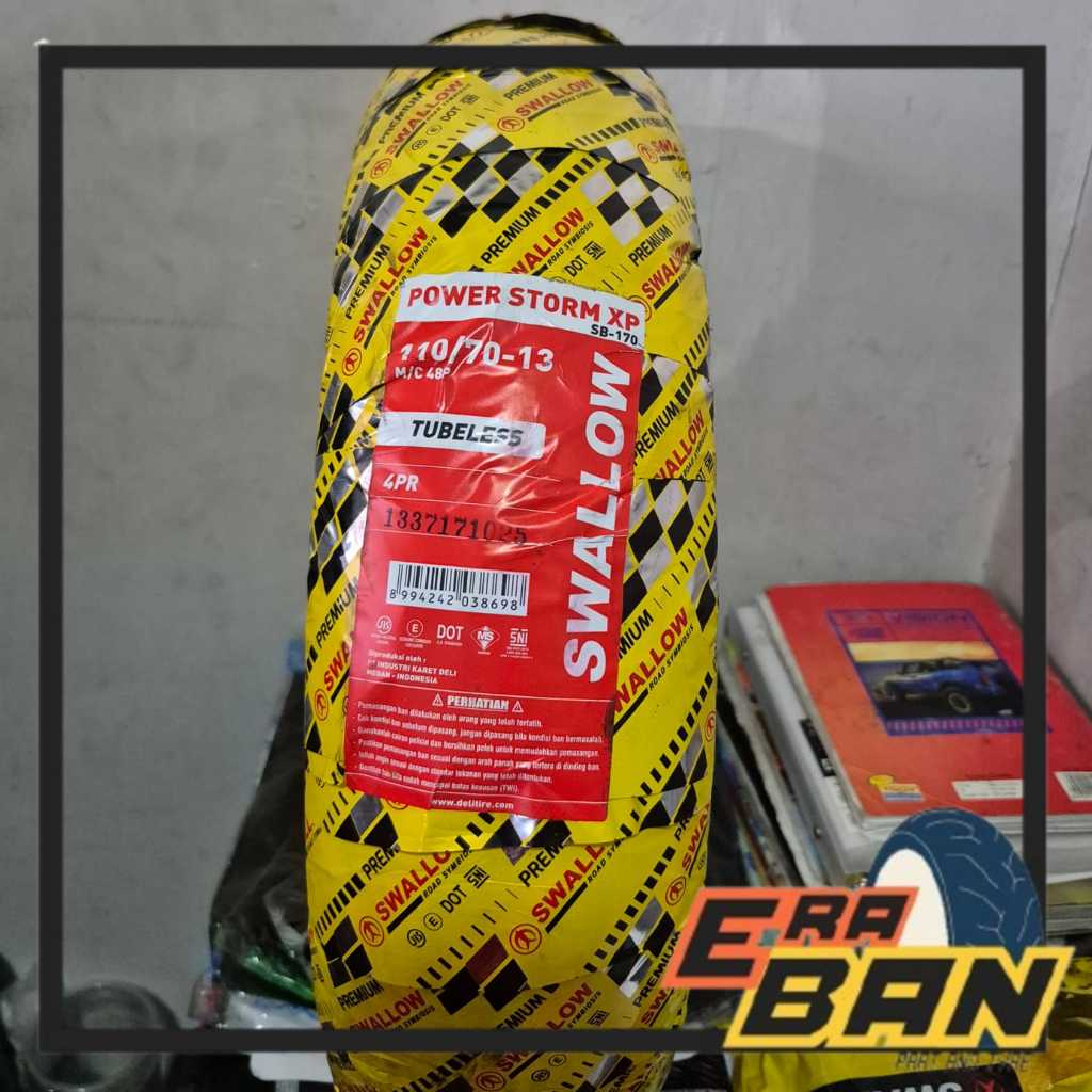 BAN LUAR SWALLOW SB 170 POWER STROM 110 70 RING 13 TUBELESS