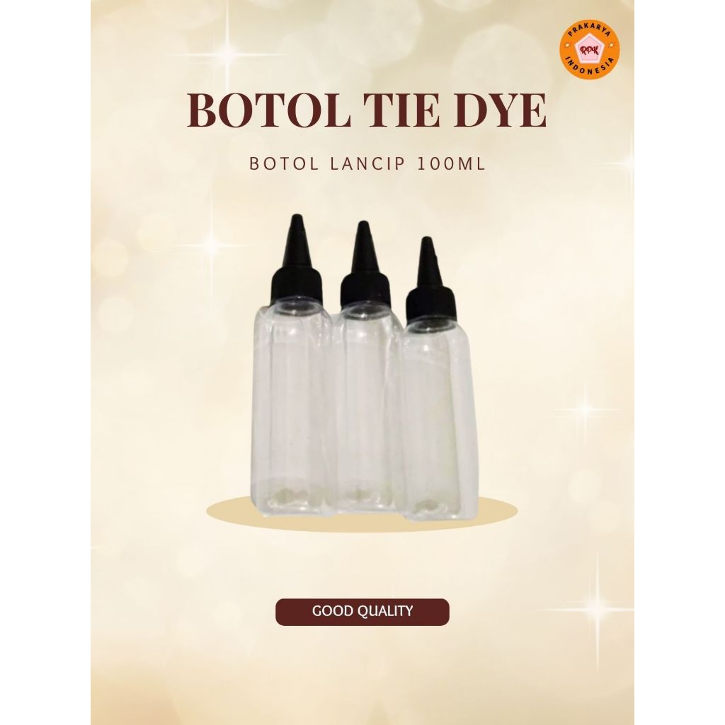 Botol tie dye botol lancip 100ml per pcs
