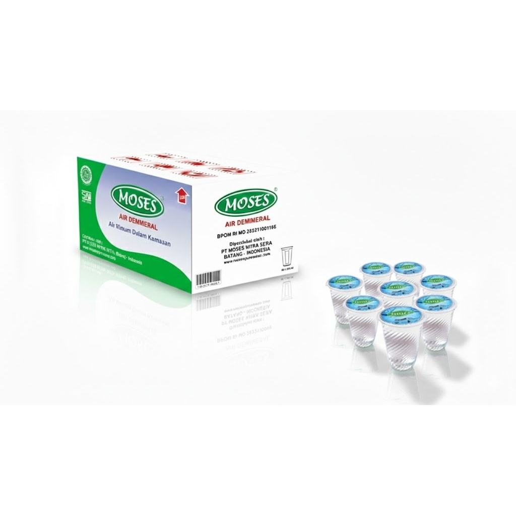 Air Minum Moses (Demineral Water) 240ml Isi 48 Cup