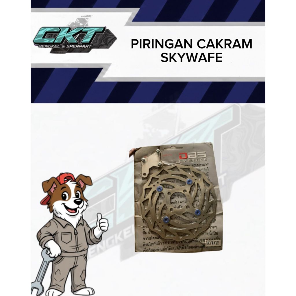 DISC BRAKE/PIRINGAN CAKRAM VARIASI SET BREKET SUZUKI SKYWAVE 125