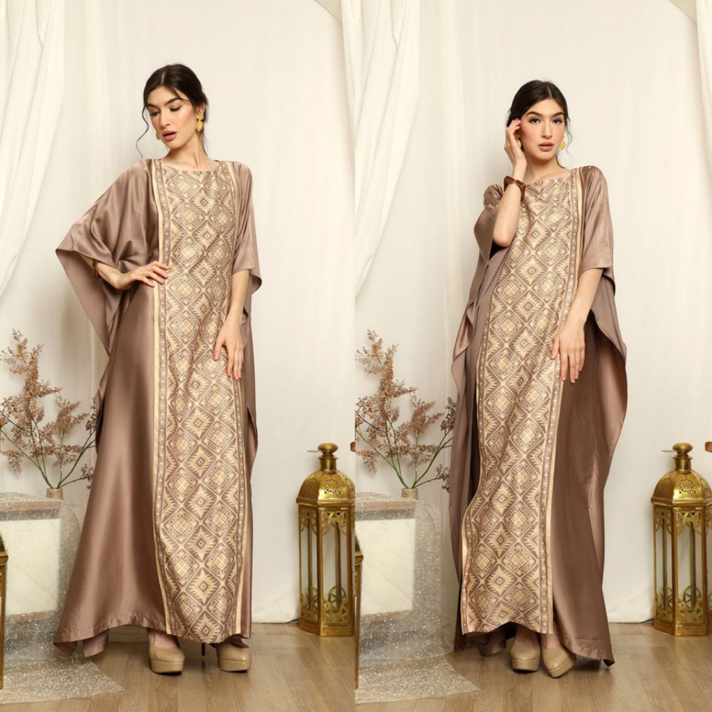 Kaftan Coklat | Kaftan Brown | Kaftan Modern | Kaftan Jumbo | Long Kaftan | Dress Coklat | Dress Bro