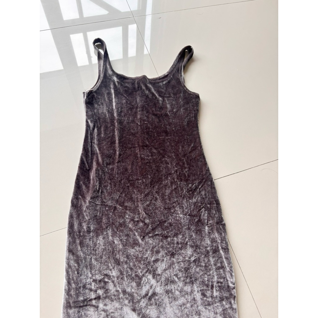 satin grey dress mini
