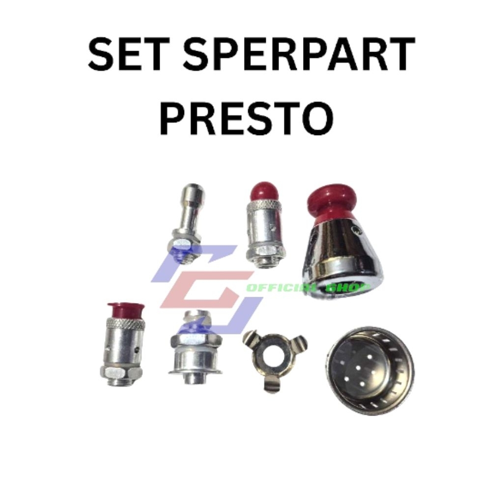 7 PCS Set Sparepart Presto / Katup Pressure / Pluit Presto / Katup Valve / Anti Blocking Presto Part