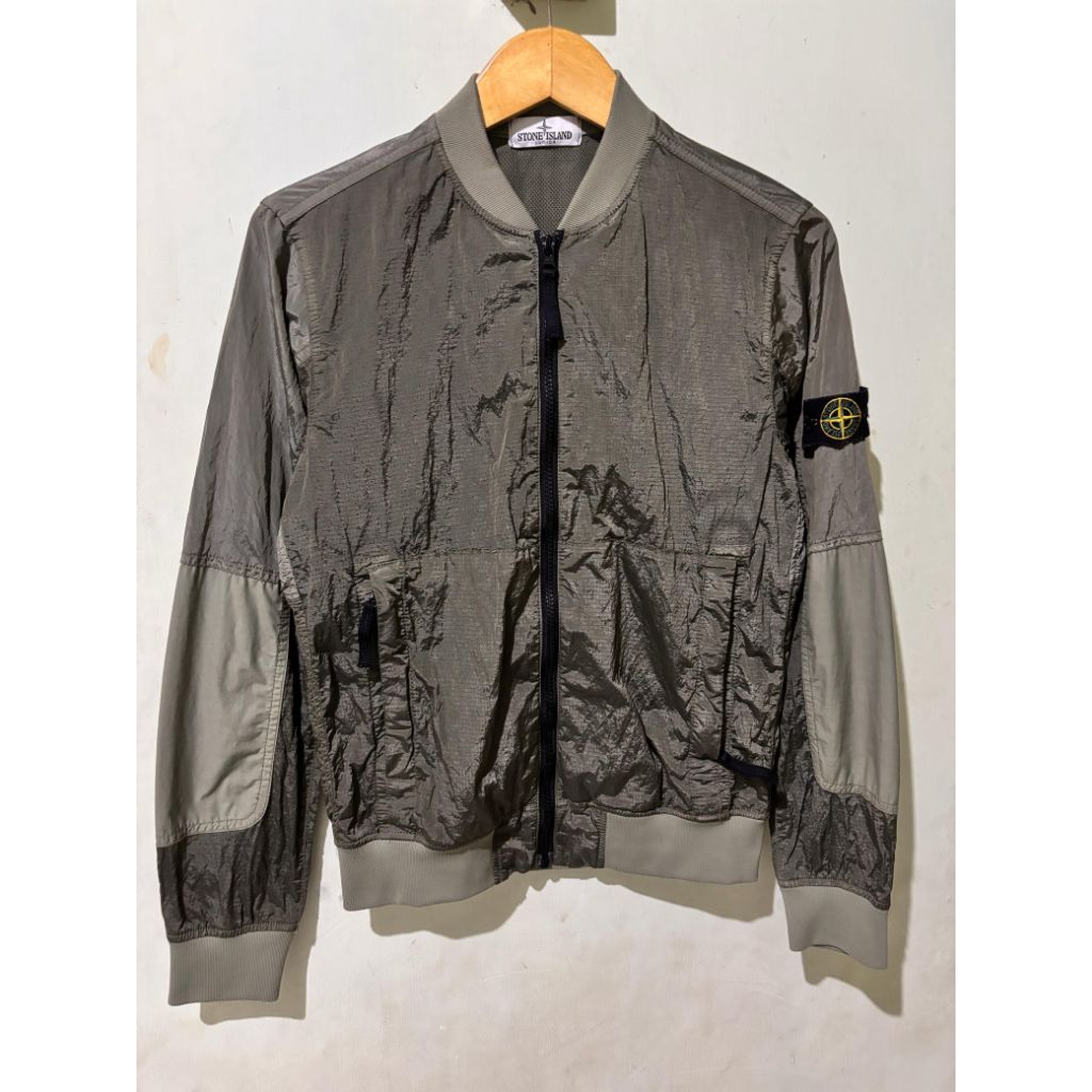 Stone Island nylon metal ripstop bomber jacket