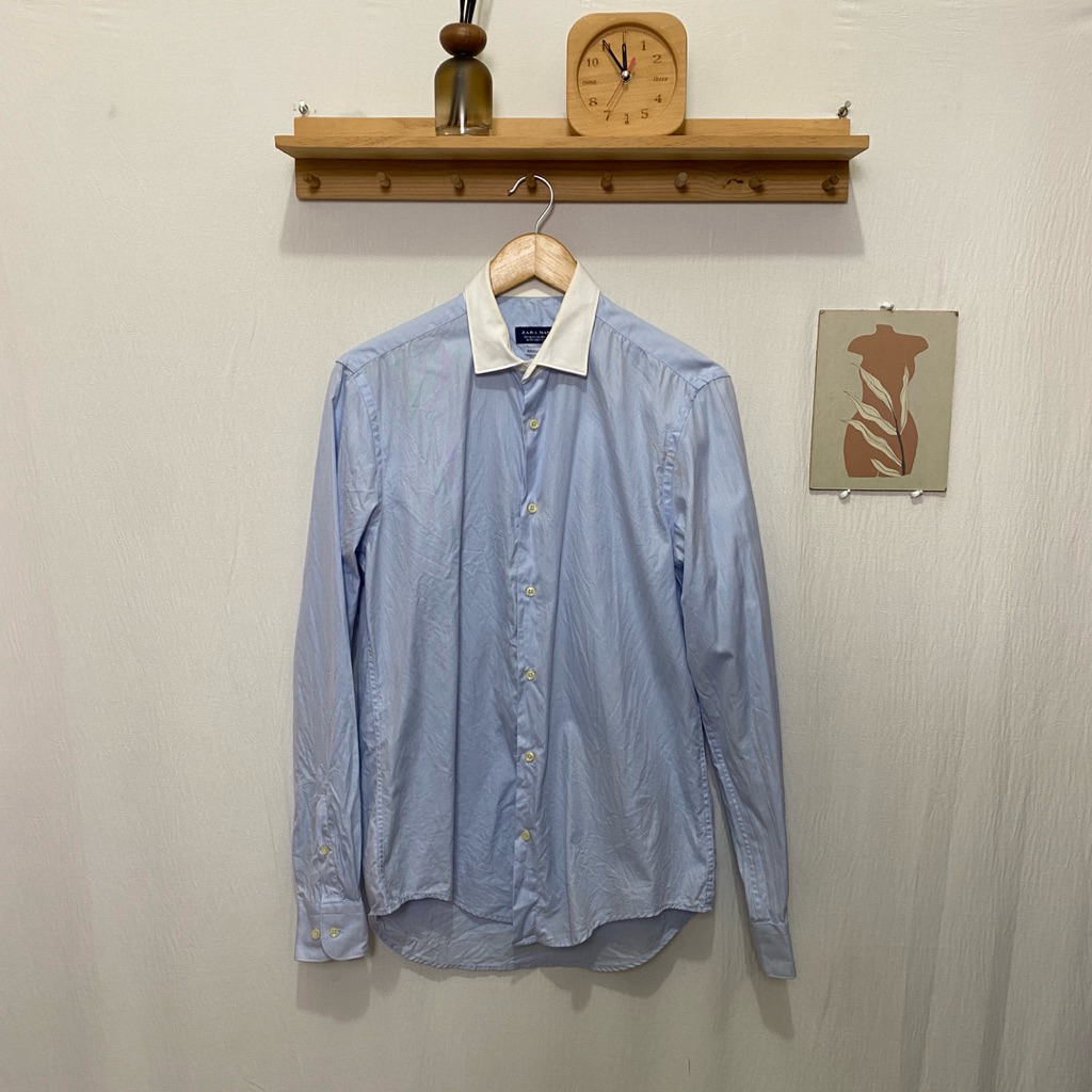 kemeja panjang pria Zara Man original size M bisa L