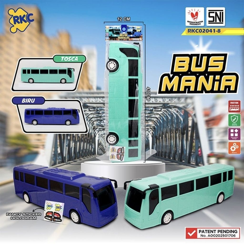Mainan Kendaraan Miniatur Bus RKC / Bus Busway / Bus Mania / Bus Modifikasi RKC02041-7