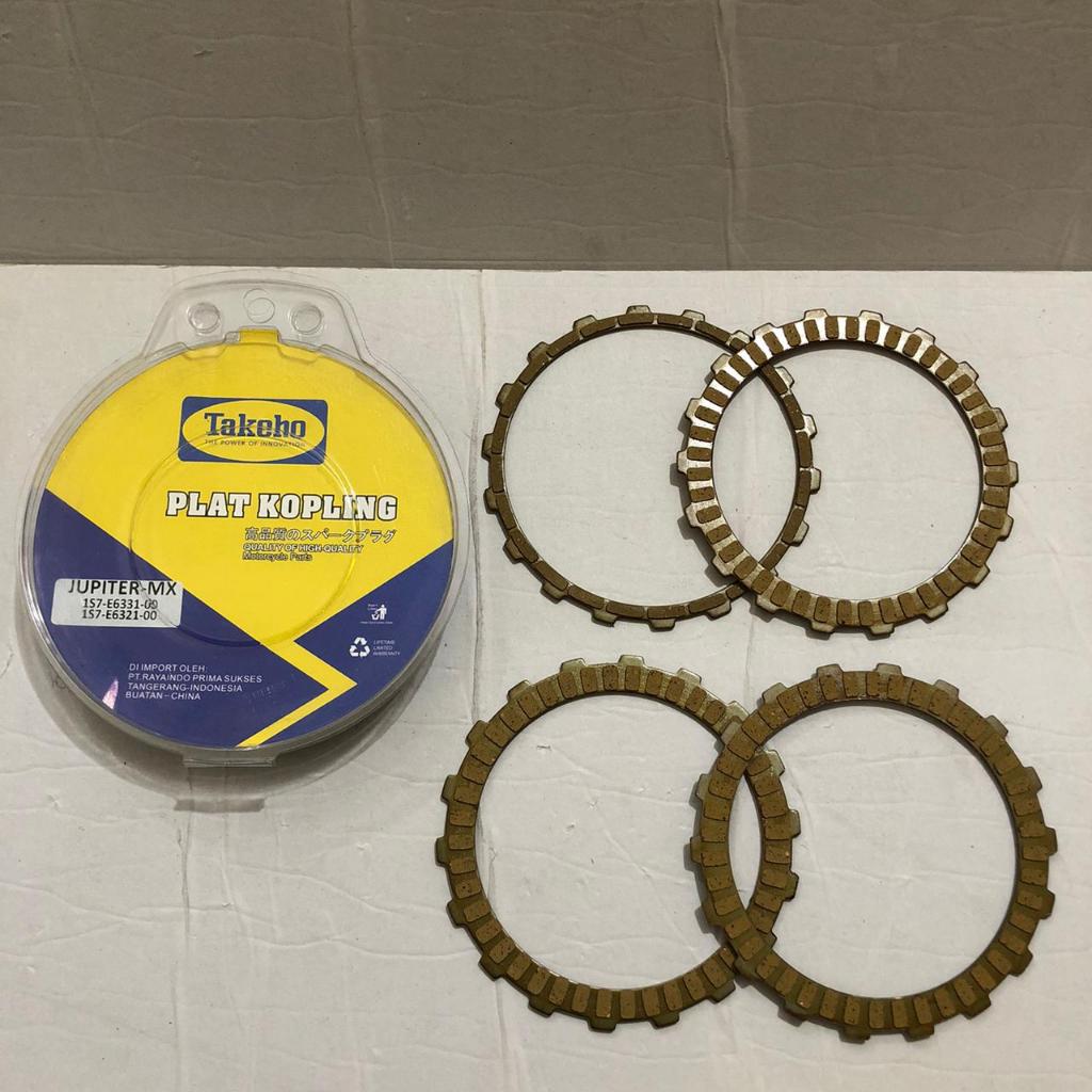 PLAT KOPLING MOTOR JUPITER MX (BESAR 3PCS + KECIL 1PCS/SET) 1S7-E6331-00/1S7-E6321-00 (TAKEHO)