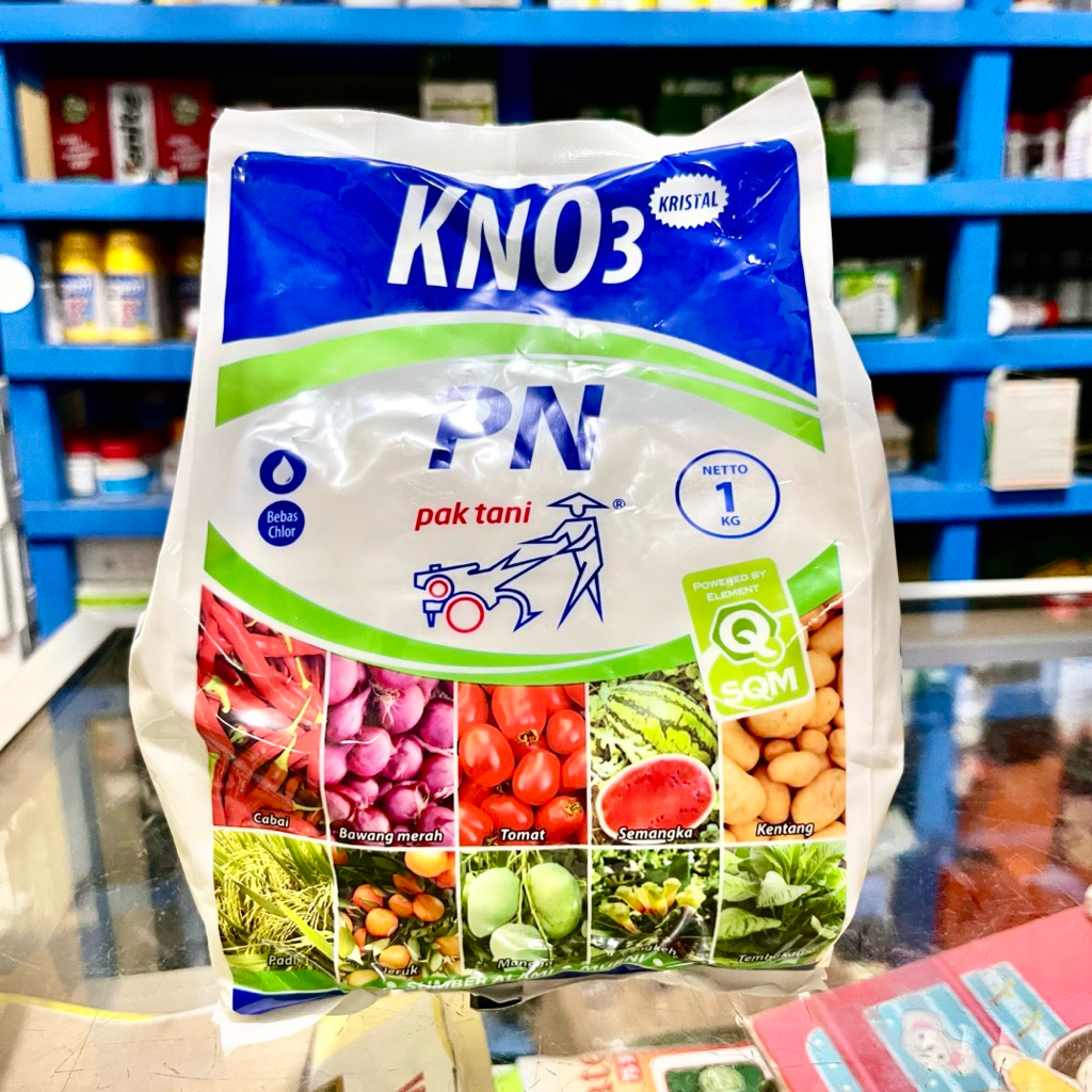 Pupuk KNO3 Putih Kristal pak tani 1Kg - KNO3 Kristal Pak Tani Saprotan Utama