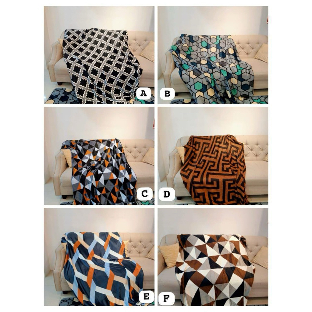 Selimut Caption Lembut Motif Estetik