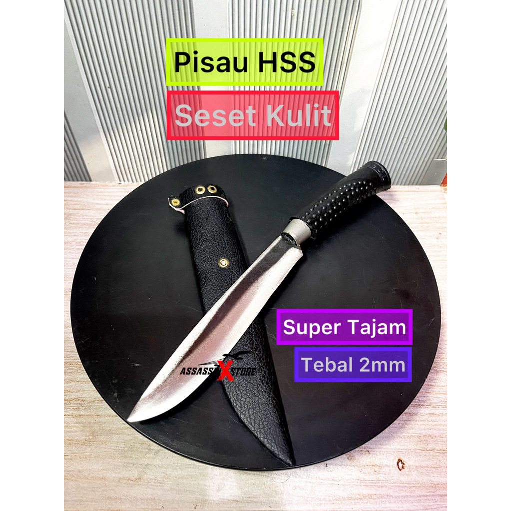 Pisau seset kulit baja HSS premium