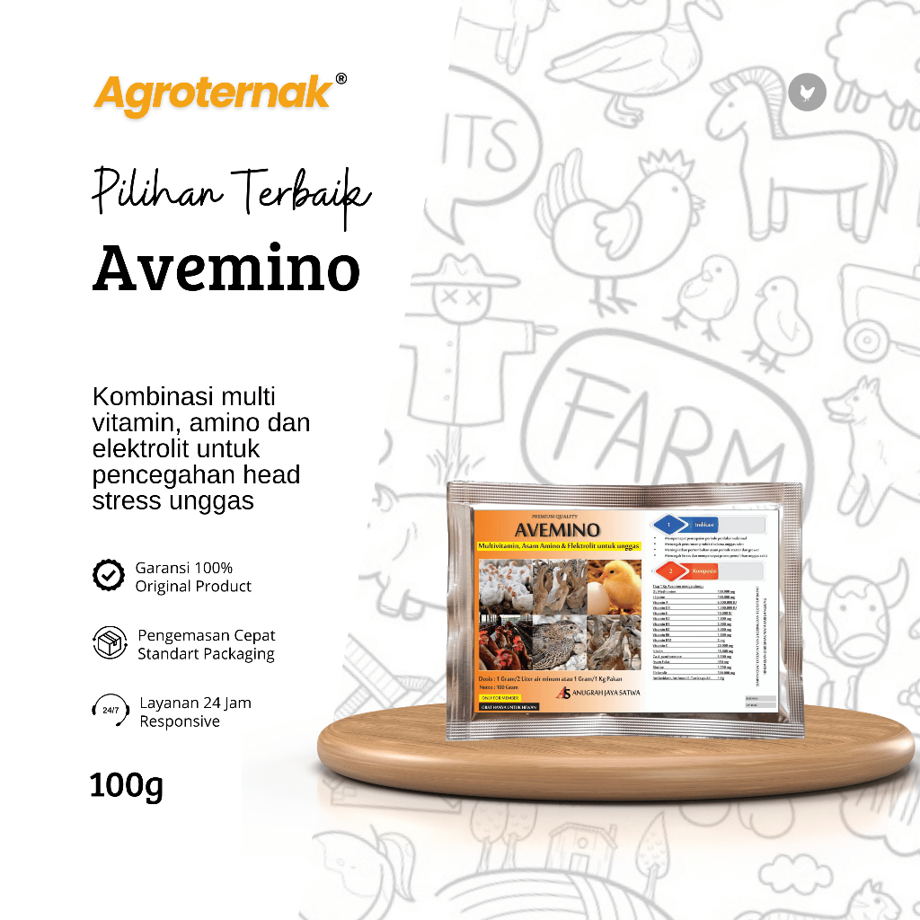 AVEMINO Multivitamin Asam Amino Hewan Ternak Unggas Petelur