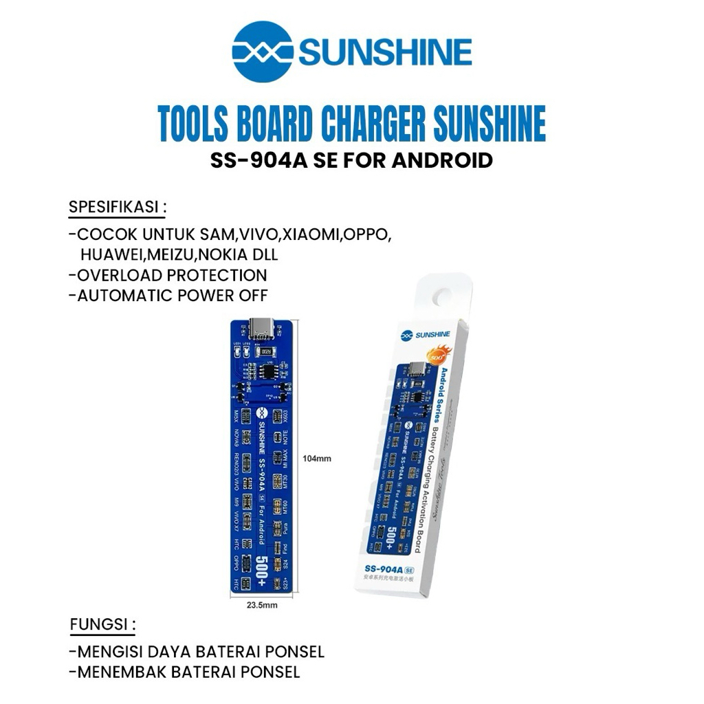 TOOLS KABEL TEMBAK BATERAI FOR ANDROID MECHANIC AD17 ACTIVATION PLATE / F018 / SUNSHINE SS-904A SE F