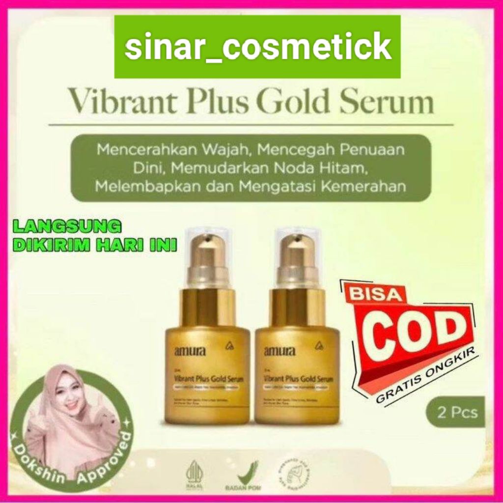 AMURA GOLD SERUM SKINCARE FLEK HITAM KERUTAN ( GOLD )