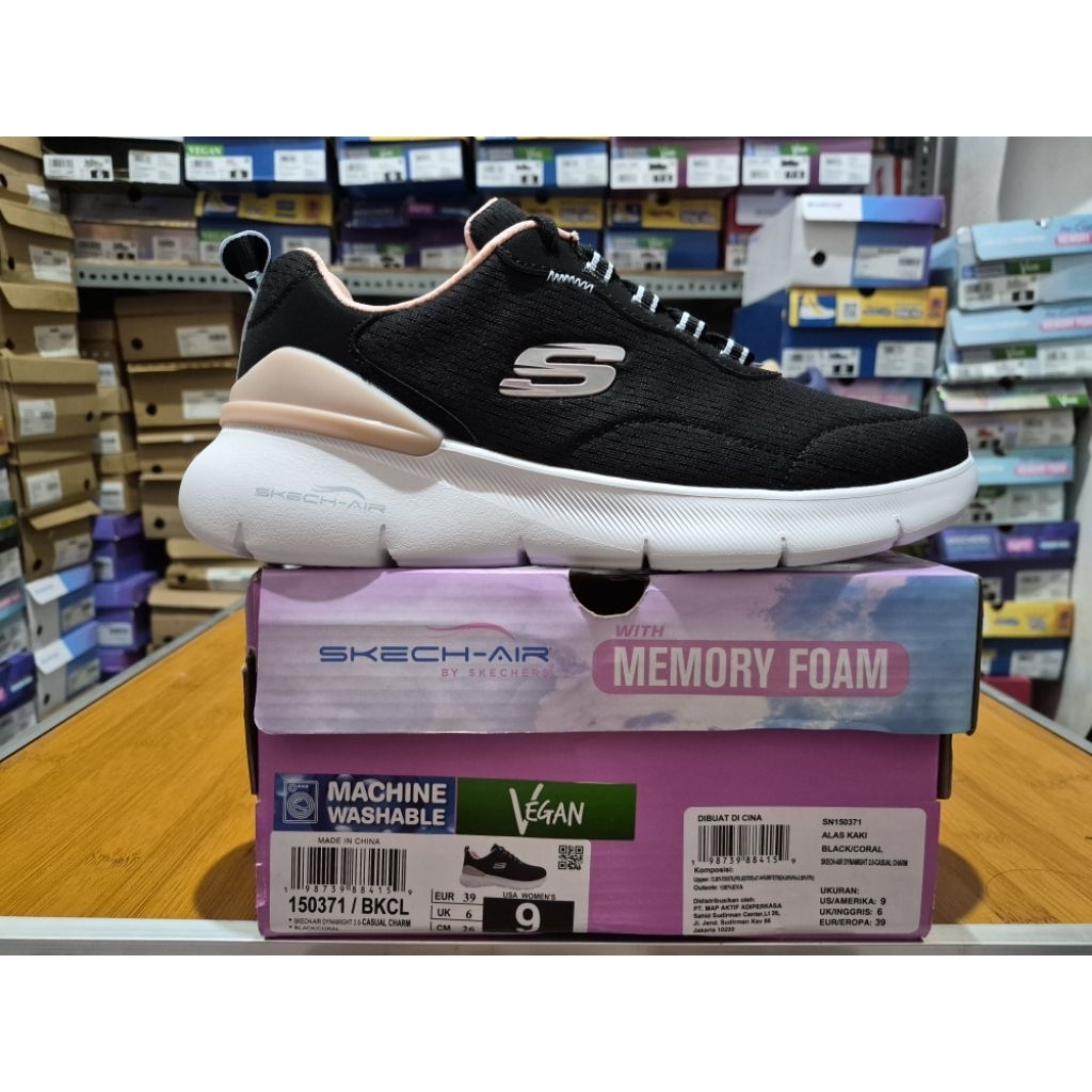 New Limitied Skechers Skech Air Dynamight 2.0 Casual Charm Sneakers Shoes Womens 150371/BKCL Origina