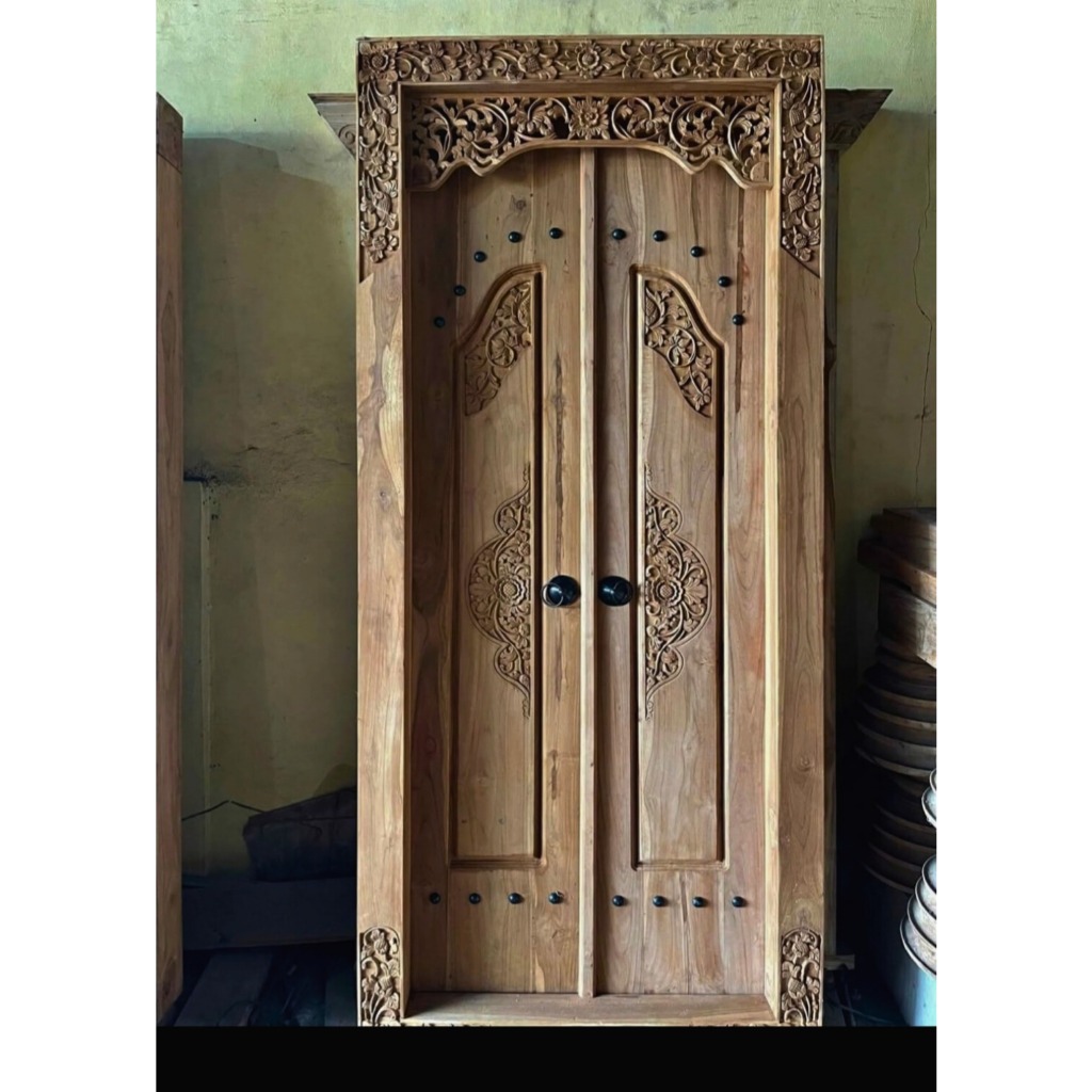 gebyok minimalis pintu relief