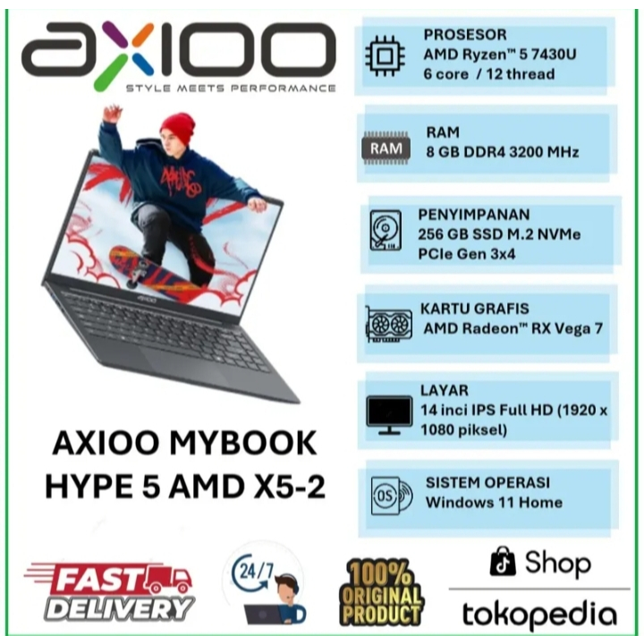 Original Axioo Amd Ryzen 5 7430 & 7430U Garansi Resmi Axioo Harga Terupdate Setiap Hari