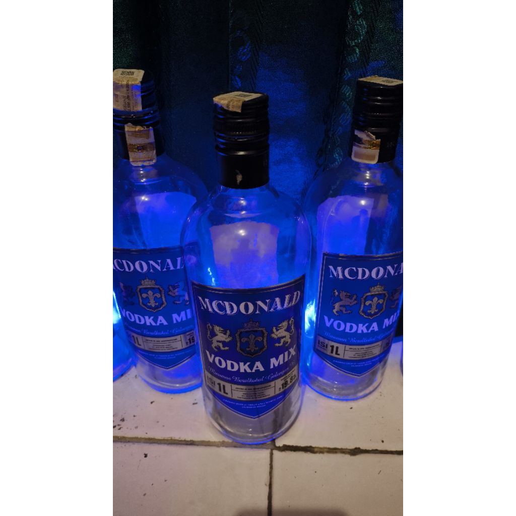 Botol 1 Liter MCDONALD - Tahan Lama, Cocok untuk Bensin dan Minuman,Pajngan  Bahan Kaca Berkualitas