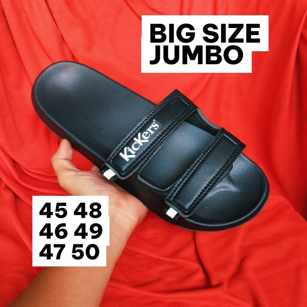 Sandal ukuran jumbo 45 46 47 48 49 50 big size velcro dual strap pria wanita