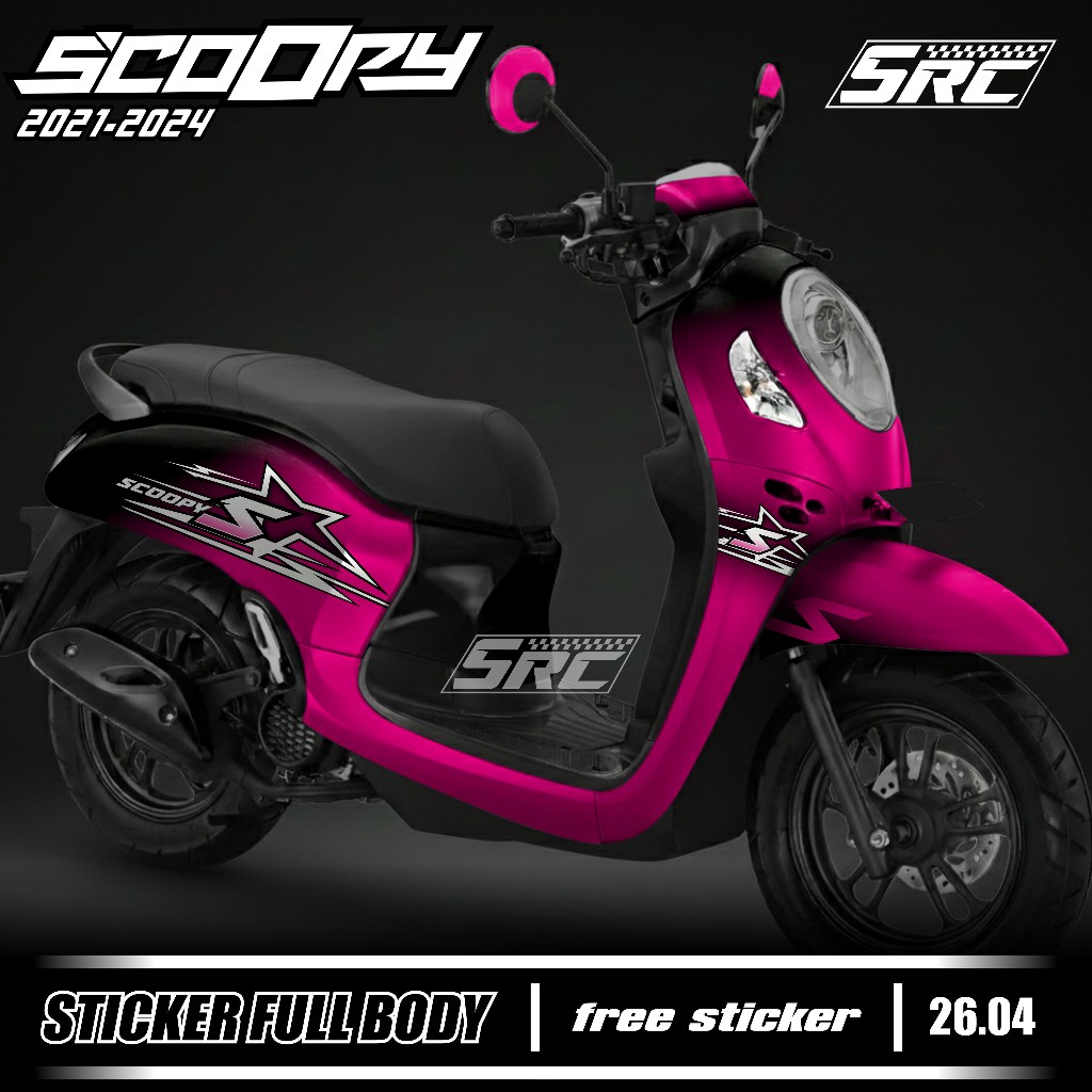 Terbaru Decal Sticker Full Body Honda Scoopy 2020 2021 2022 2023 2024 Sticker Decal Full Body Scoopy