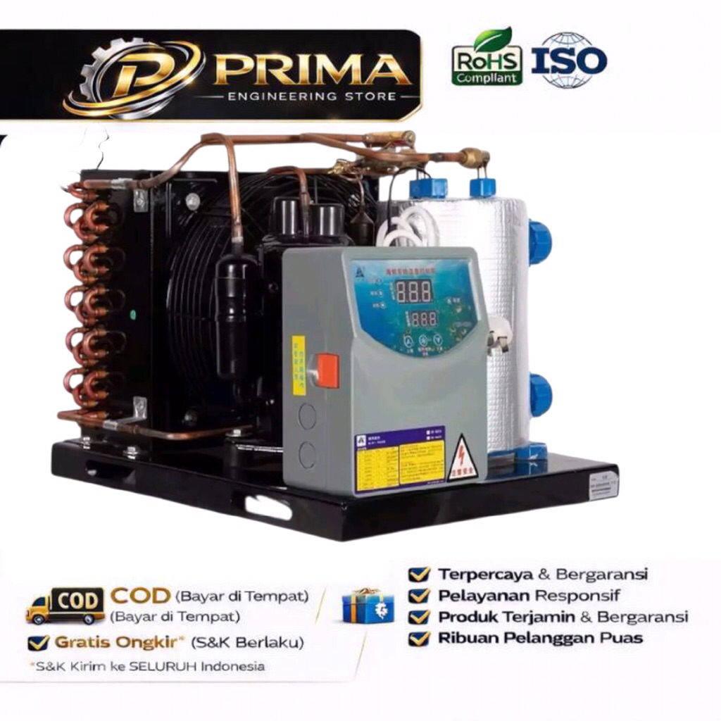 Mesin Pendingin Air Kolam Ikan Spa Aquarium Industrial Seafood Fish Chiller | Chiller Anti Karat & T