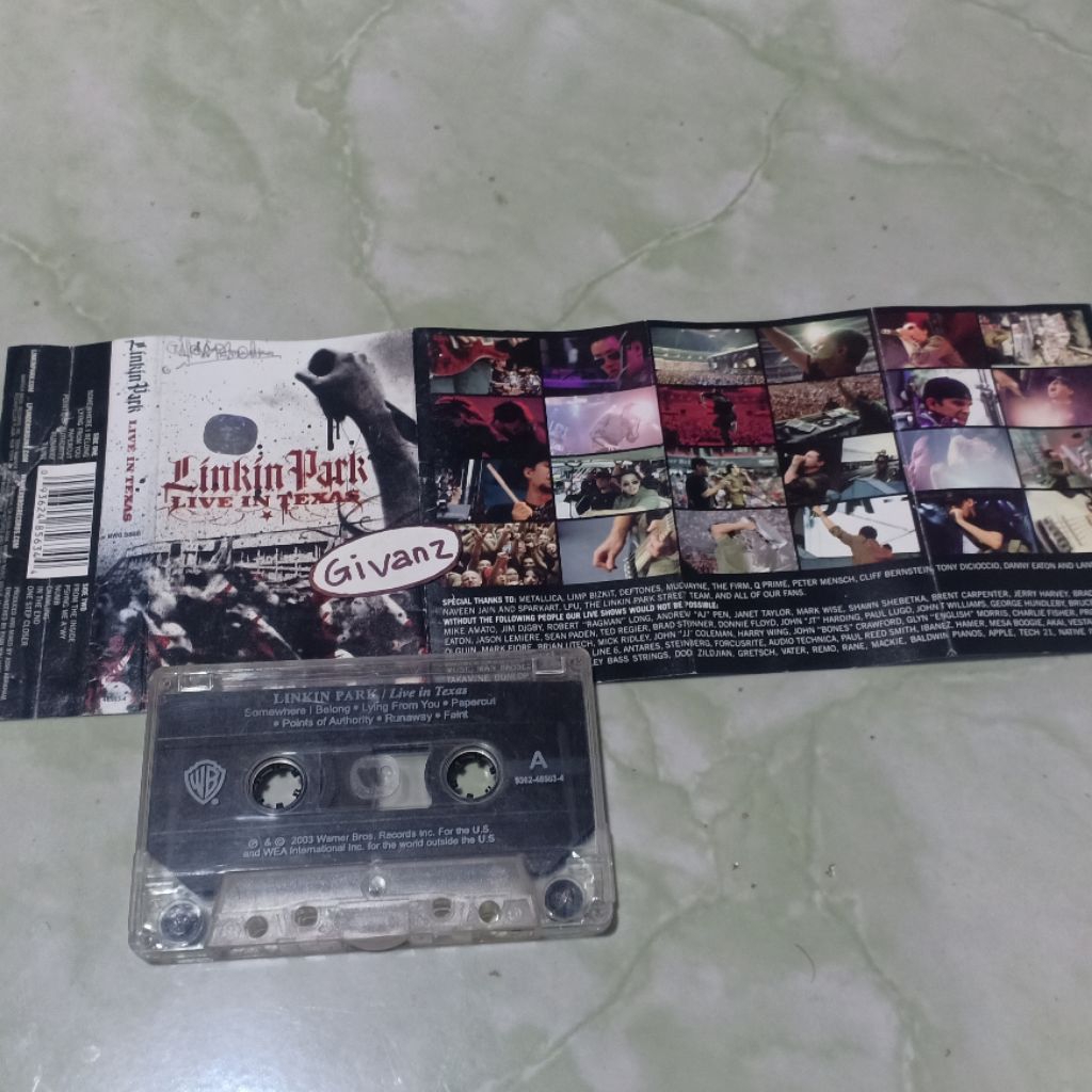 kaset pita LINKIN PARK Live in texas