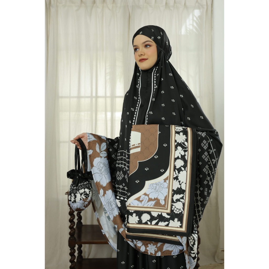 VZ Raya Collection Prayer Set (Mukena, Skirt, Sajadah, Pouch) Original by VIVI ZUBEDI